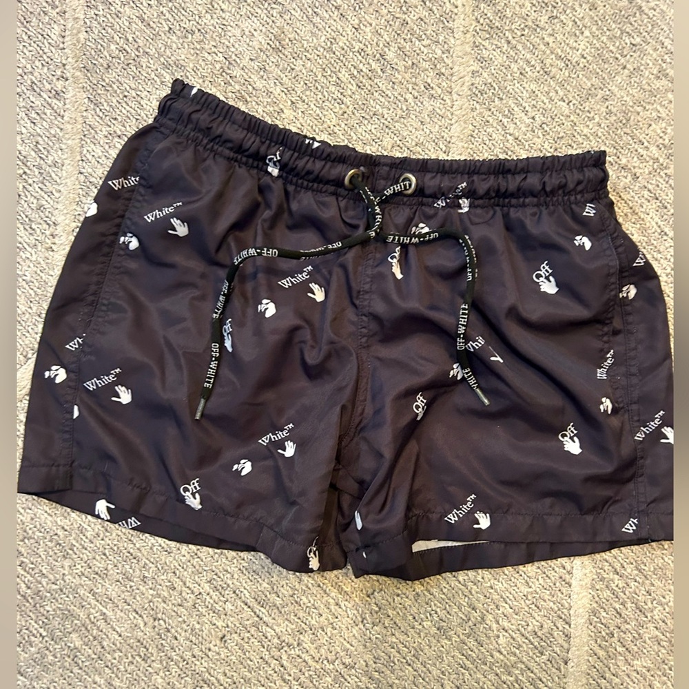 off white pool short.